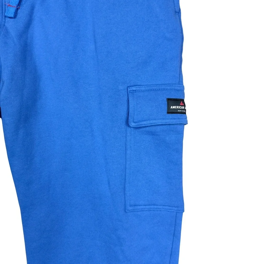 NWOT American Giant Men's Cargo Jogger XL Bright Cobalt Blue Sweatpants - Picture 5 of 12